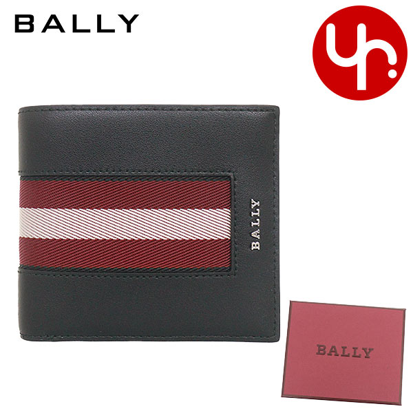 【新品・箱付き】⭐️大幅値引き　BALLY 二つ折り財布　バリー　ブラックレッド 楽天市場】バリー 二つ折り財布 ブラック レッド メンズ BALLY
