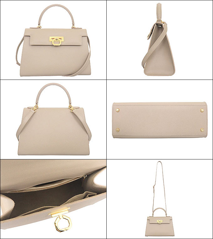 【美品】カルボッティ　carbotti エレナ　トープ カルボッティ CARBOTTI ELENA ハンドバッグ 243-TAUPE