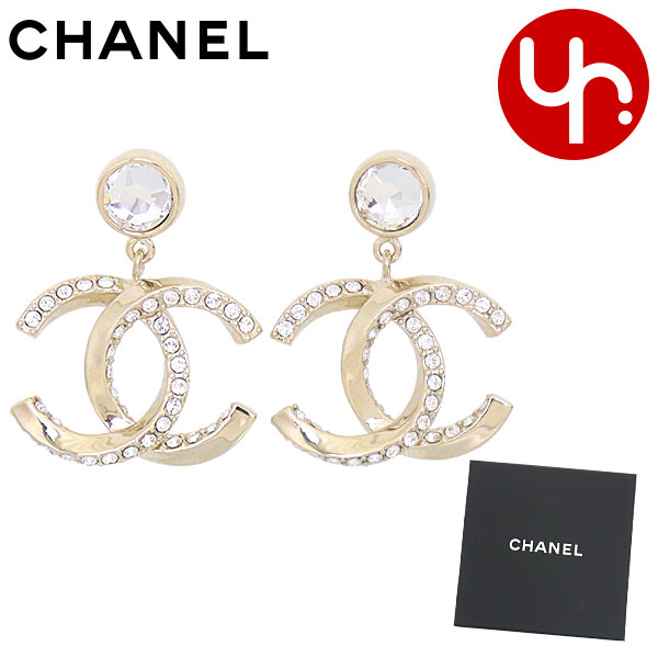 シャネル CHANEL アクセサリー ピアス ABA209 B10484 ゴールド CCマーク ココマーク ラインストーン ピアス レディース｜import-collection-yr