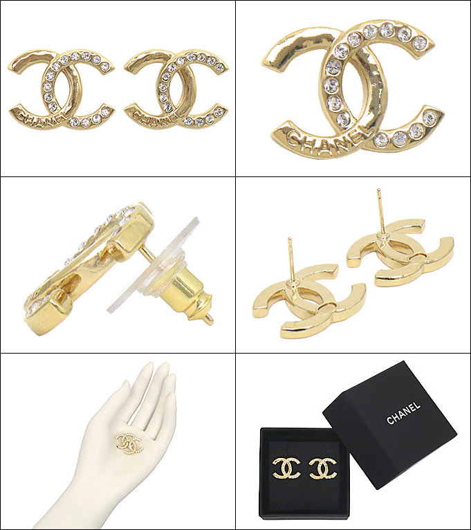 シャネル CHANEL アクセサリー ピアス ABD104 B16157 ゴールド CCマーク ココマーク ラインストーン ピアス レディース｜import-collection-yr｜02