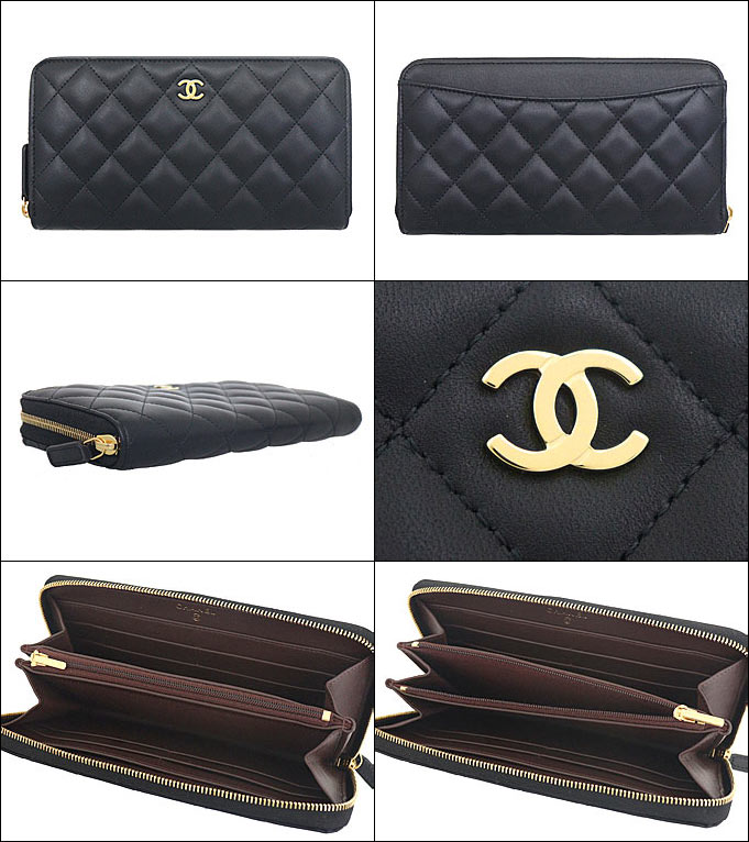 シャネル CHANEL 財布 長財布 AP0242 Y01295 ブラック マトラッセ