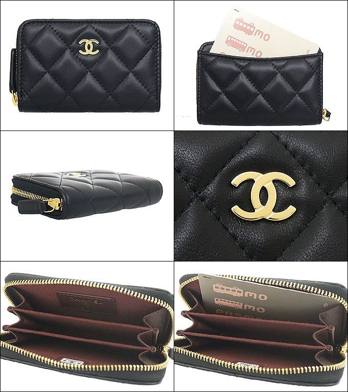 シャネル CHANEL 財布 コインケース AP0216 Y01295 ブラック マトラッセ ラムスキン クラシック ジップ コインパース レディース｜import-collection-yr｜02