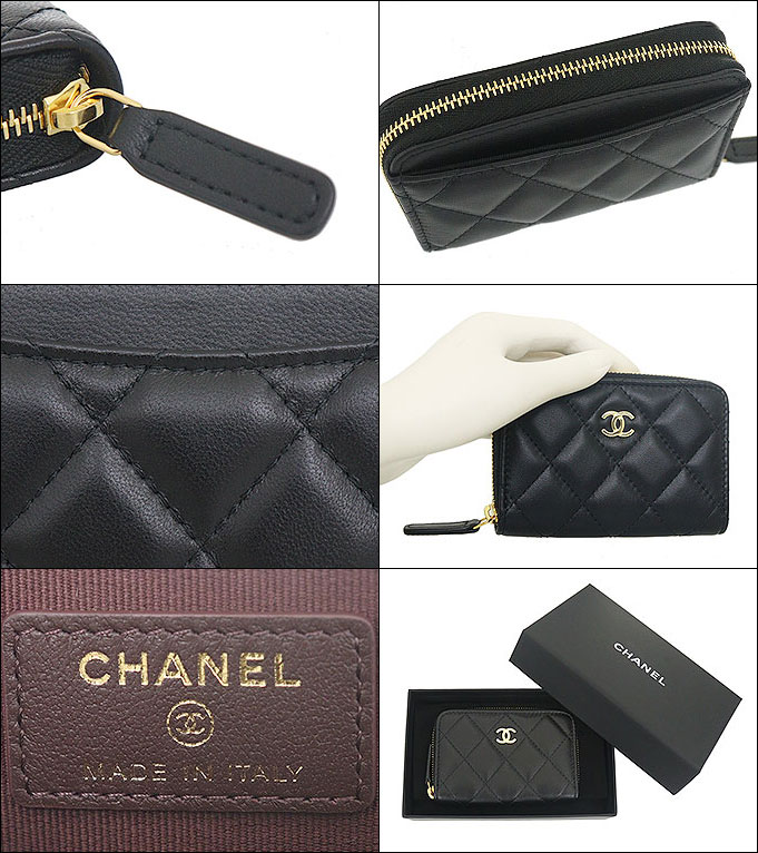 シャネル CHANEL 財布 コインケース AP0216 Y01295 ブラック マトラッセ ラムスキン クラシック ジップ コインパース レディース｜import-collection-yr｜03