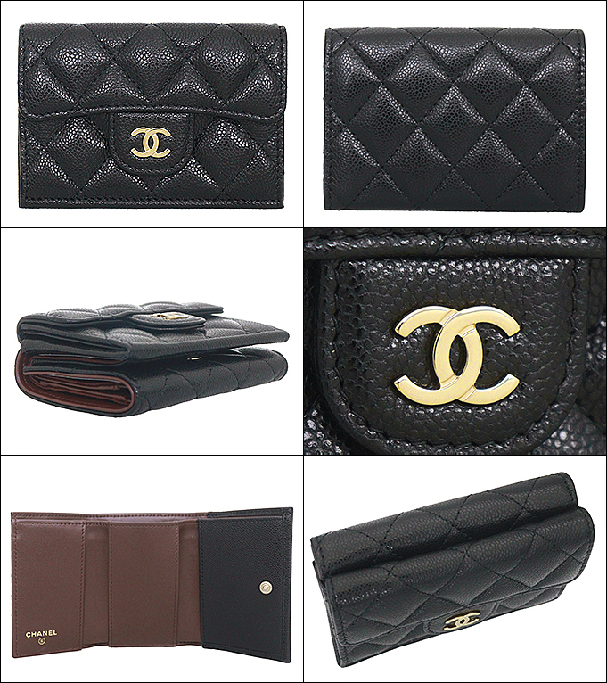 CHANEL 3つ折り財布 小銭入れ付き ap0230-b10583 CHANEL シャネル 財布 三つ折り財布 AP0230 B10583 ブラック