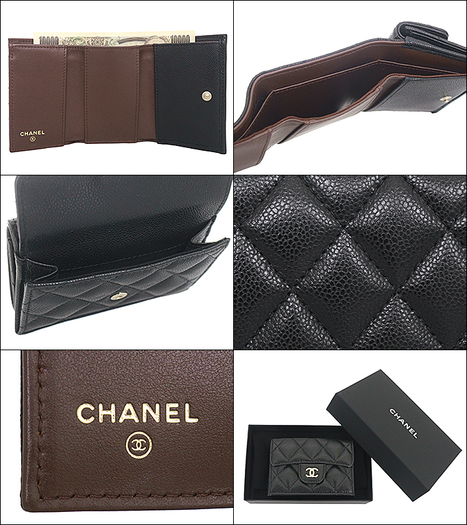 CHANEL シャネル 財布 三つ折り財布 AP0230 B10583 ブラック