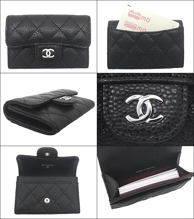 シャネル CHANEL 小物 カードケース AP0214 Y01588 ブラック マトラッセ キャビアスキン CCマーク ココマーク クラシック コインケース カードケース レディース | CHANEL | 01