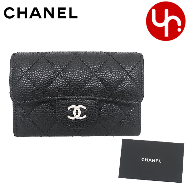 シャネル CHANEL 小物 カードケース AP0214 Y01588 ブラック マトラッセ キャビアスキン CCマーク ココマーク クラシック コインケース カードケース レディース | CHANEL