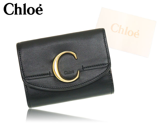 クロエ chloe 財布 三つ折り財布 CHC19WP088 A37 ブラック CHLOE C クロエ シー シャイニー カーフスキン レザー スモール  ウォレット レディース : chl-ko220216-1 : インポートコレクションYR - 通販 - Yahoo!ショッピング