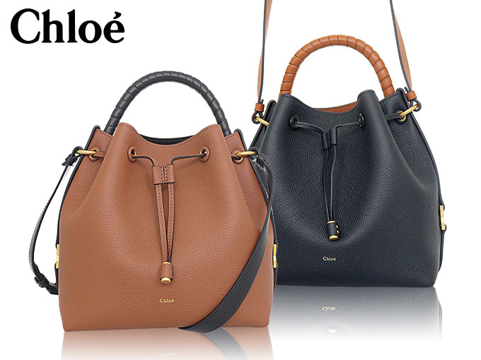 クロエ chloe バッグ ショルダーバッグ CHC23AS606 I31 ブラック MARCIE マーシー グレイン カーフ レザー バケットバッグ レディース｜import-collection-yr｜04