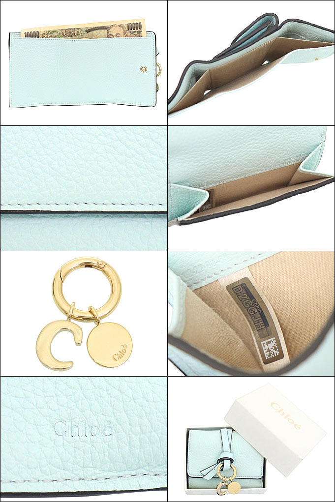 Chloe クロエ chloe 財布 三つ折り財布 CHC21WP946 F57 スカイライト 