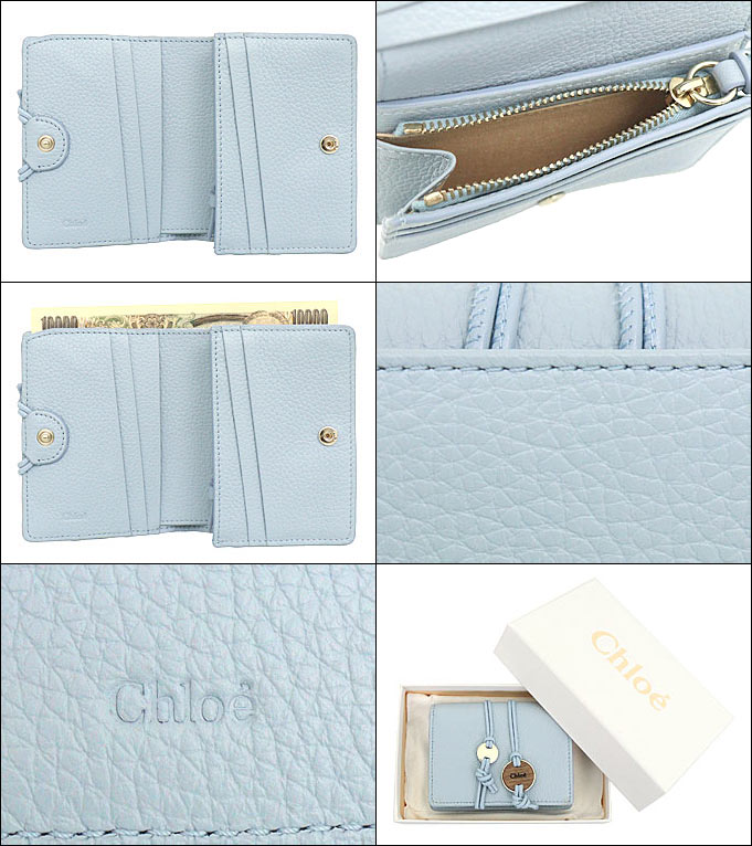 クロエ chloe 財布 二つ折り財布 CHC22AP332 I11 シェイディブルー