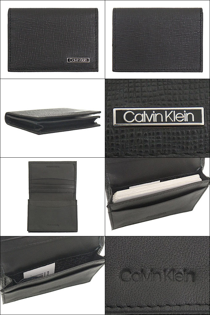 カルバン クライン Calvin Klein 小物 カードケース 31CK330015 ブラック ジェニュイン レザー カードケース キーリング ボックス セット メンズ｜import-collection-yr｜02