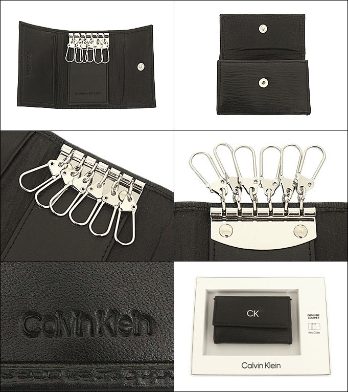 カルバン クライン Calvin Klein 小物 キーケース 31CK170002 ブラック ジェニュイン レザー 6連 キーケース メンズ｜import-collection-yr｜03