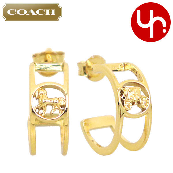 Yahoo! Yahoo!ショッピング(ヤフー ショッピング)コーチ COACH アクセサリー ピアス F05969 5969 ゴールド ホース アンド キャリッジ ハギー ピアス アウトレット レディース