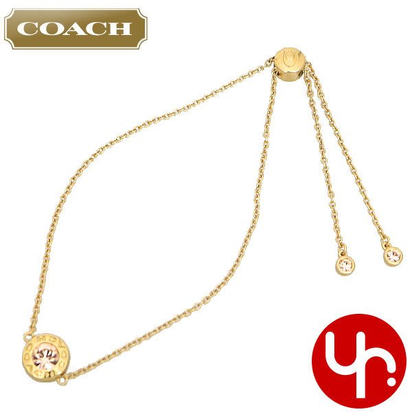 Yahoo! Yahoo!ショッピング(ヤフー ショッピング)コーチ COACH アクセサリー ブレスレット F67072 67072 ゴールド オープン サークル スライダー パヴェ ロゴ チェーン ブレスレット アウトレット レディース