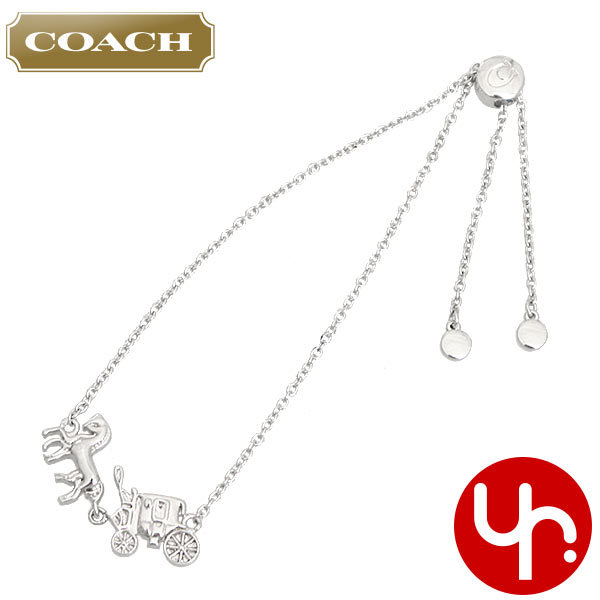 Yahoo! Yahoo!ショッピング(ヤフー ショッピング)コーチ COACH アクセサリー ブレスレット F01748 1748 シルバー ホース アンド キャリッジ スライダー ブレスレット アウトレット レディース