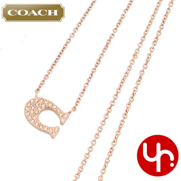 Yahoo! Yahoo!ショッピング(ヤフー ショッピング)コーチ COACH アクセサリー ネックレス F91433 91433 ローズゴールド パヴェ シグネチャー C ネックレス アウトレット レディース