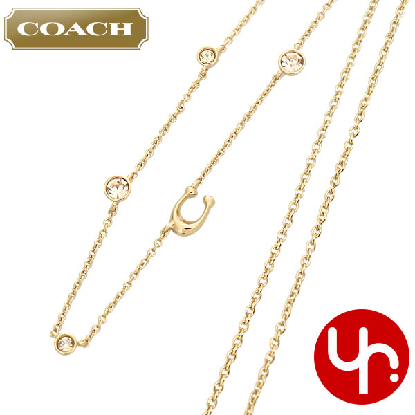 Yahoo! Yahoo!ショッピング(ヤフー ショッピング)コーチ COACH アクセサリー ネックレス FC9448 C9448 ゴールド シグネチャー C クリスタル ネックレス アウトレット レディース