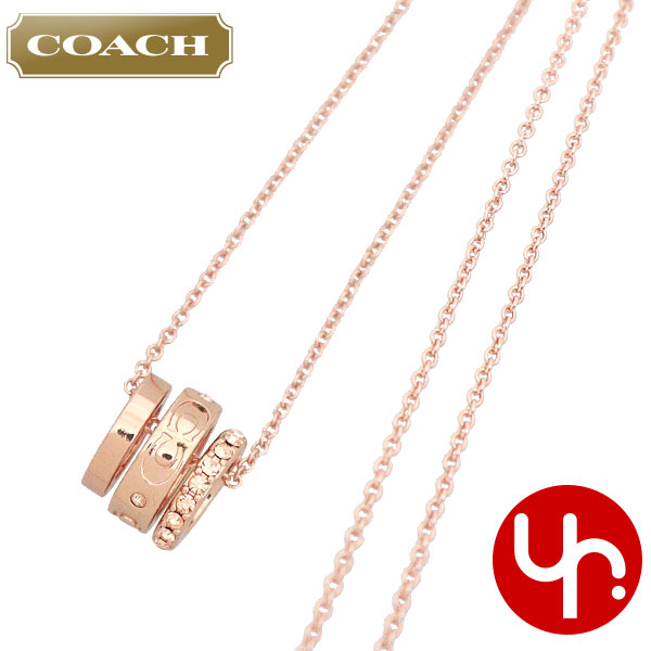 Yahoo! Yahoo!ショッピング(ヤフー ショッピング)コーチ COACH アクセサリー ネックレス FCI902 CI902 ローズゴールド シグネチャー ロンデル ネックレス アウトレット レディース