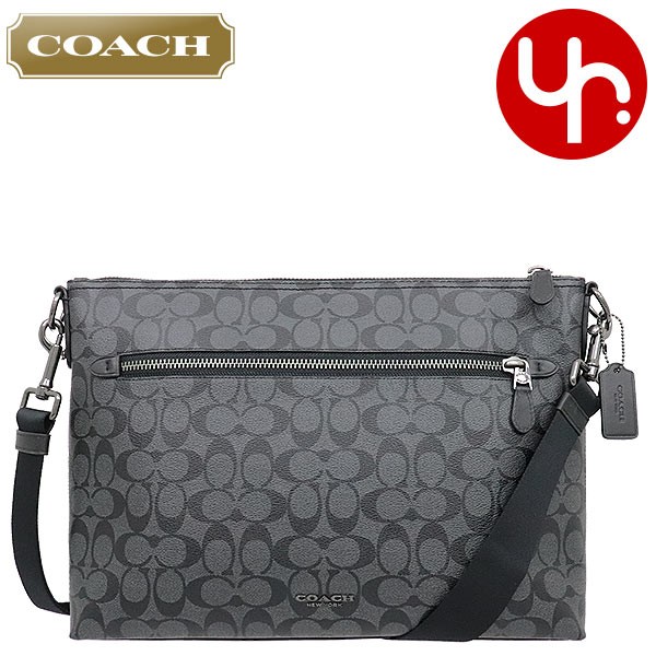 コーチ COACH バッグ ショルダーバッグ F78722 チャコール×ブラック グラハム シグネチャー ソフト メッセンジャー アウトレット メンズ レディース