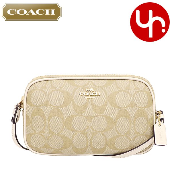 コーチ COACH バッグ ショルダーバッグ F77996 ライトカーキ×チョーク ラグジュアリー シグネチャー クロスボディー ポーチ アウトレット  レディース