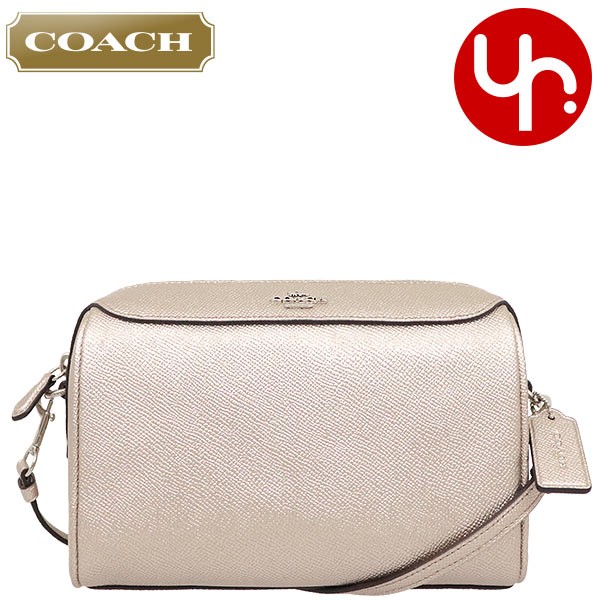 COACH コーチ 斜めがけショルダーバッグ F80098 メタリック クロス 