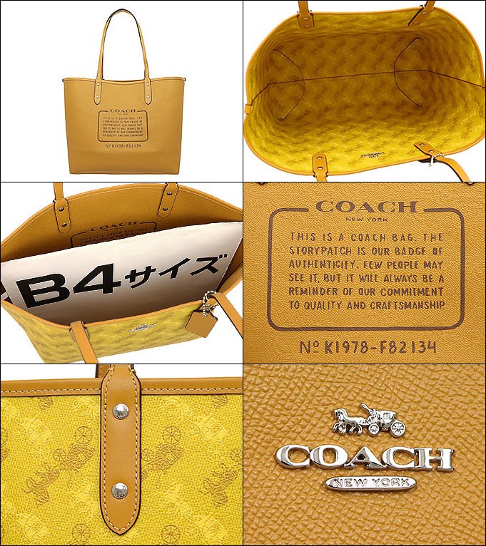 コーチ COACH バッグ トートバッグ F82134 イエローマルチ ホース