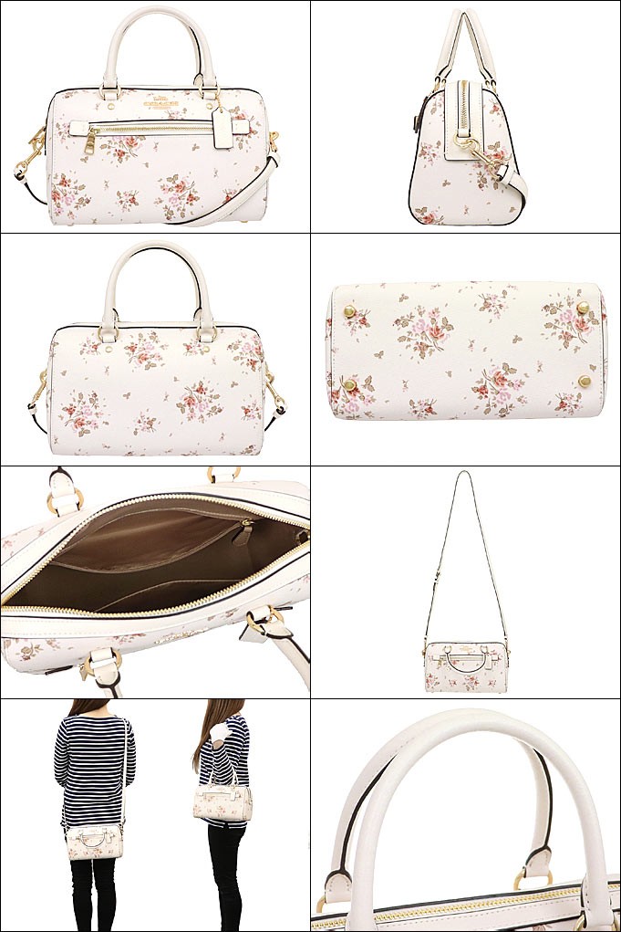 コーチ　91430 ローズブーケ　プリント　2WAYレザーハンドバッグ COACH コーチ バッグ ショルダーバッグ F91604 ローズ ブーケ