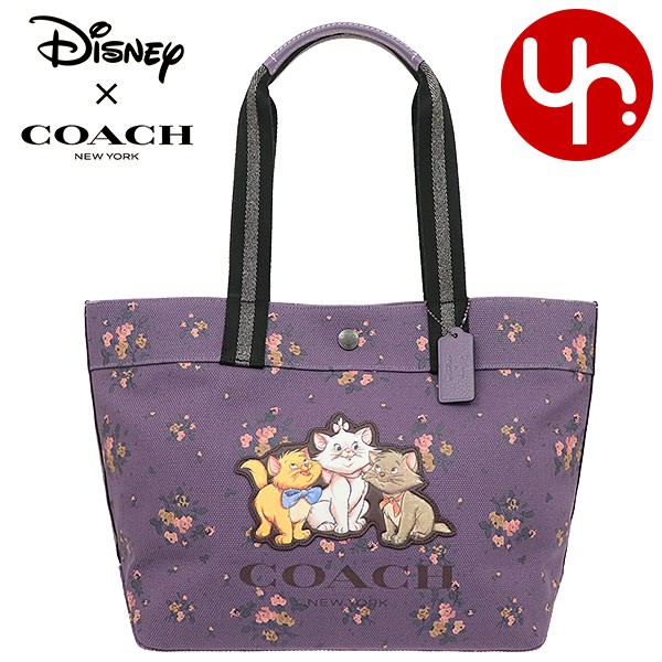 コーチ COACH バッグ トートバッグ F91130 ダスティラベンダーマルチ コーチ×ディズニー コラボ アリストキャット フローラル ローズ  キャンバス レディース