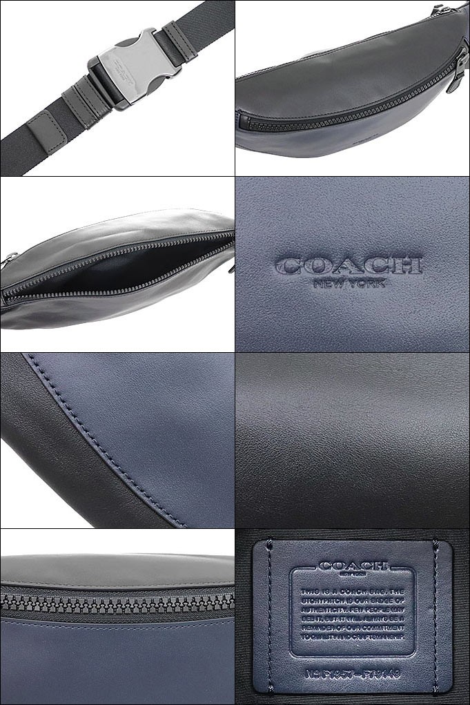 コーチ COACH バッグ ショルダーバッグ F79149 ブラックマルチ ウォーレン スムース カーフ レザー カラーブロック ベルト ボディー  バッグ アウトレット メンズ