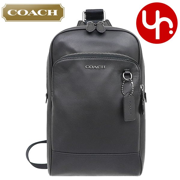 コーチ COACH バッグ ショルダーバッグ F89934 ブラック グラハム スムース レザー スリング パック ボディー バッグ アウトレット  メンズ レディース