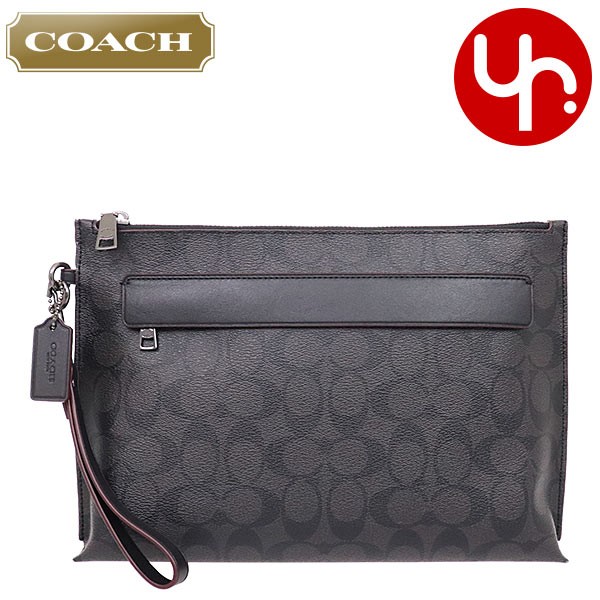 Yahoo! Yahoo!ショッピング(ヤフー ショッピング)コーチ COACH バッグ ハンドバッグ F39763 ブラック×ブラックオックスブラッド シャドー シグネチャー キャリーオール ポーチ アウトレット メンズ レディース