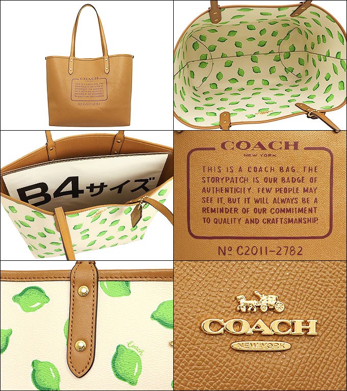 コーチ COACH バッグ トートバッグ F02782 2782 チョークグリーン