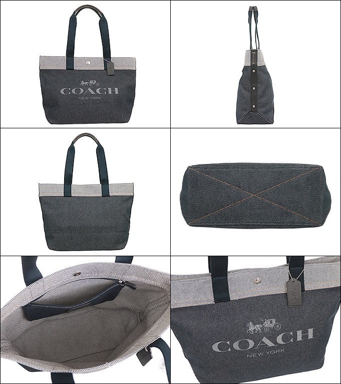 美品 COACH コーチ 39904 デニム ホース＆キャリッジ トートバッグ COACH コーチ バッグ トートバッグ ショルダーバッグ デニム