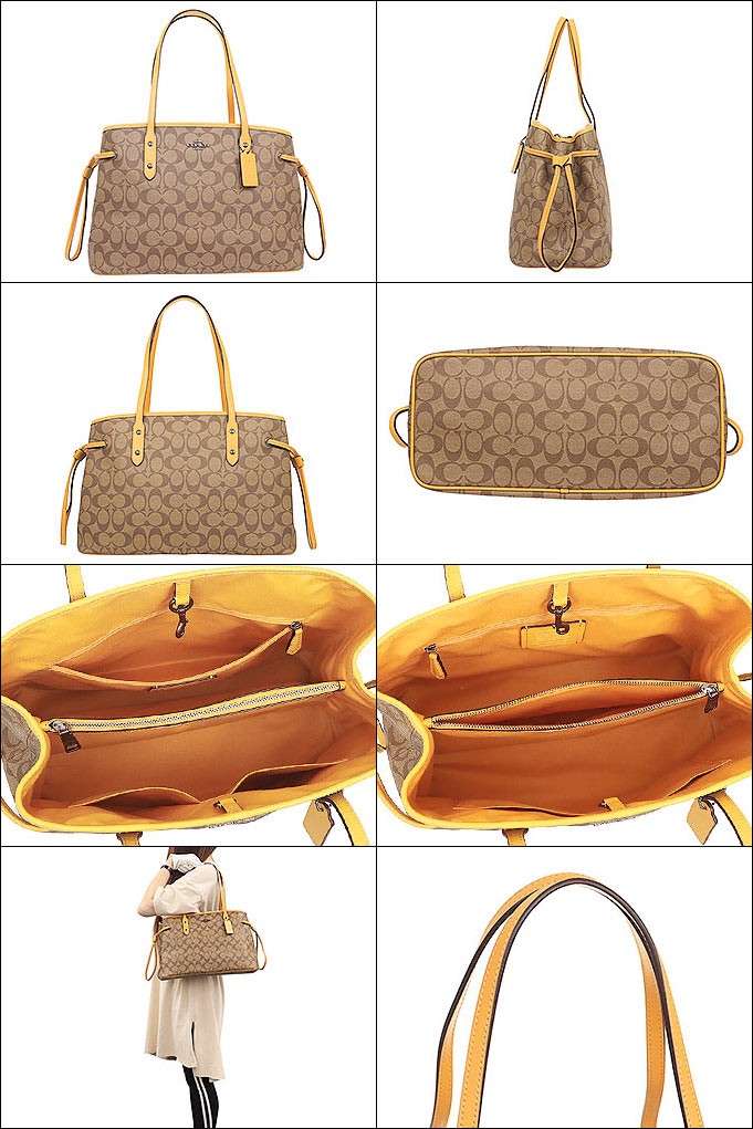 COACH コーチ バッグ トートバッグ F57842 57842 カーキ×ハニー