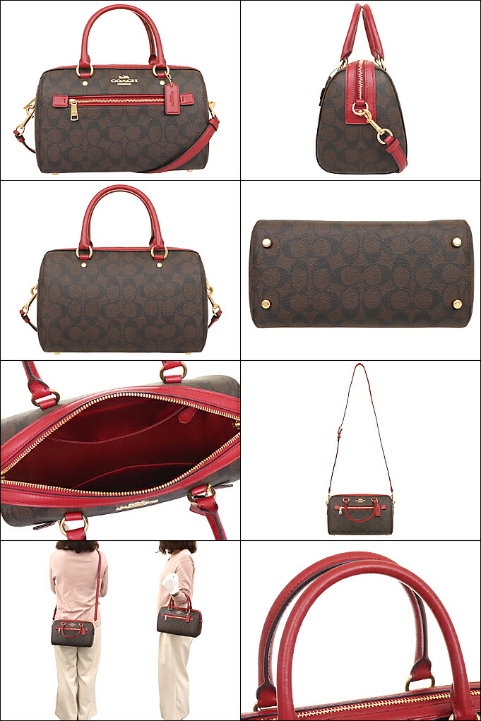 【24時間限定ポイント2％】コーチ COACH バッグ ショルダーバッグ F83607 83607 ブラウン×1941レッド ラグジュアリー シグネチャー ロ アウトレット レディース｜import-collection-yr｜02