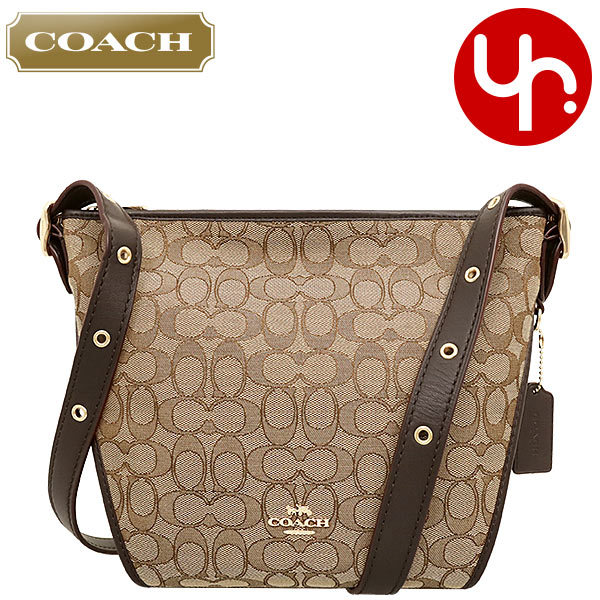 コーチ COACH バッグ ショルダーバッグ 25697 カーキ×ブラウン アウトライン シグネチャー スモール ダッフル レディース