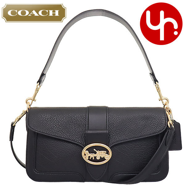 コーチ COACH バッグ ショルダーバッグ F05493 5493 ブラック バッファロー エンボスド レザー ペブルド レザー ミックス  ジョージー アウトレット レディース