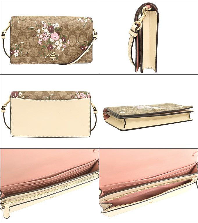 COACH ショルダーバッグ カーキ フローラルプリント バッグ 茶色 コーチ