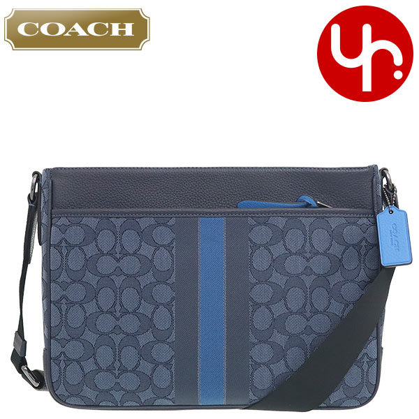 COACH メッセンジャーバッグ トンプソン C5291 ショルダーバッグ　青 COACH Shoulder Bag C5291 Canvas, Leather Navy Thompson