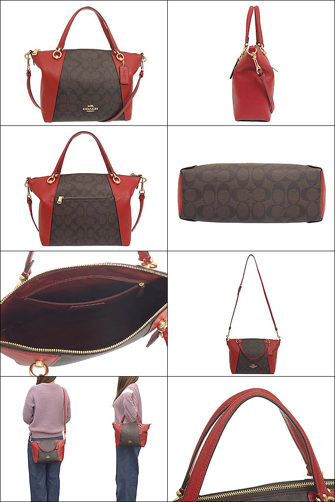COACH コーチ バッグ ハンドバッグ FC6230 C6230 ブラウン×1941レッド