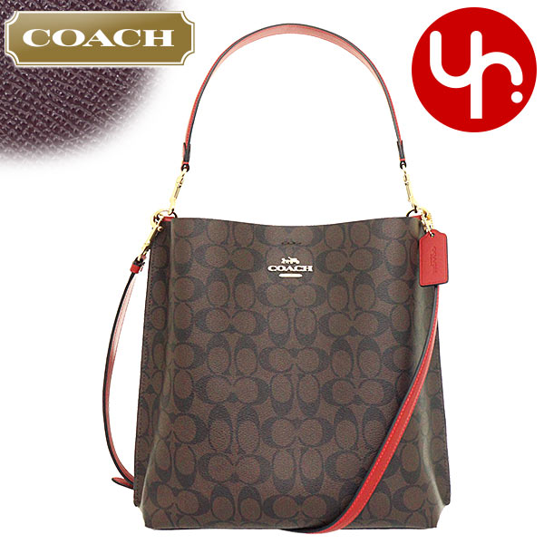 コーチ COACH バッグ ショルダーバッグ FCA561 CA561 ブラウン×1941レッド シグネチャー PVC レザー モリー バケット バッグ アウトレット レディース