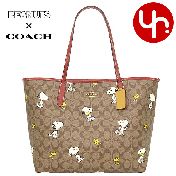 コーチ COACH バッグ トートバッグ FCF166 CF166 カーキ×レッドウッド