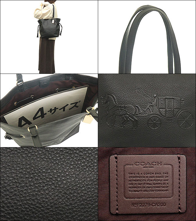 コーチ COACH バッグ トートバッグ FCA200 CA200 ブラック ホース アンド キャリッジ ペブルド レザー アンディ トート  アウトレット レディース