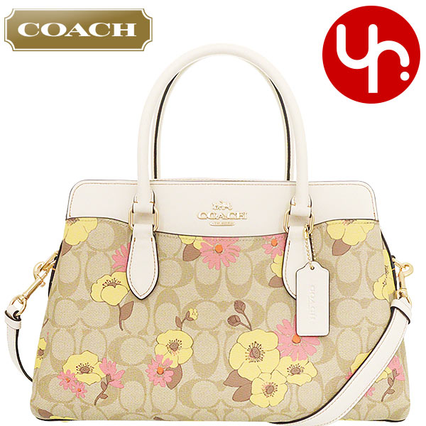 コーチ COACH バッグ ハンドバッグ FCH345 CH345 ライトカーキマルチ ラグジュアリー シグネチャー フローラル PVC レザー アウトレット レディース