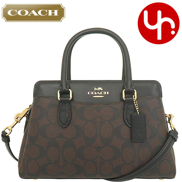 コーチ COACH バッグ ハンドバッグ FCH174 CH174 ブラウン×ブラック シグネチャー PVC レザー ミニ ダーシー キャリーオール  アウトレット レディース