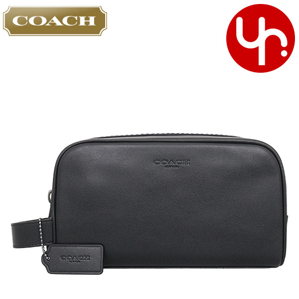 Yahoo! Yahoo!ショッピング(ヤフー ショッピング)コーチ COACH バッグ ポーチ F02522 2522 ブラック リファインド カーフ レザー トラベル ケース アウトレット メンズ