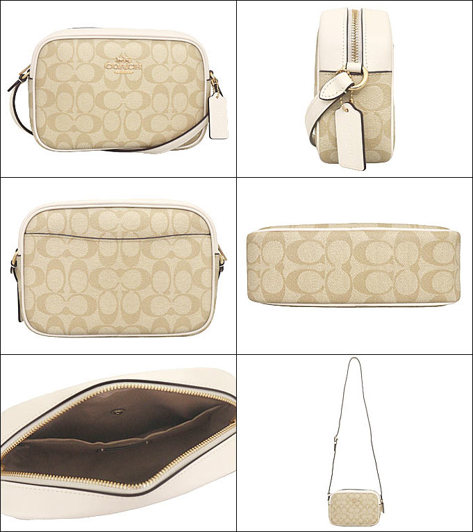 コーチ COACH バッグ ショルダーバッグ FCR135 CR135 ライトカーキ×チョーク ジェイミー シグネチャー PVC レザー カメラ バッグ アウトレット レディース | COACH | 01