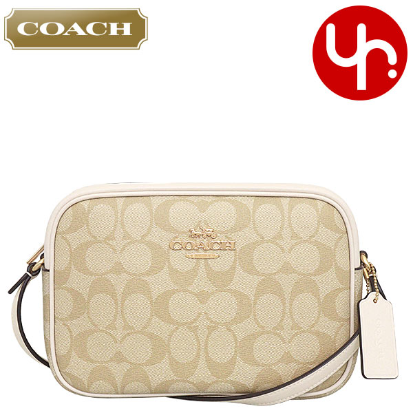 コーチ COACH バッグ ショルダーバッグ FCR135 CR135 ライトカーキ×チョーク ジェイミー シグネチャー PVC レザー カメラ  バッグ アウトレット レディース