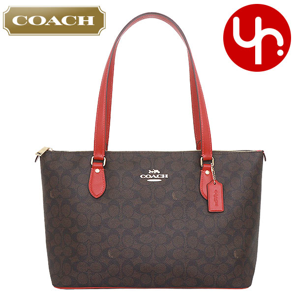 COACH トートバッグ CW381 IMXD0 ウォルナット/レッド COACH コーチ バッグ トートバッグ FCW381 CW381 ウォルナット